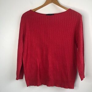 Ralph Lauren Sport coral cable knit boat neck sweater